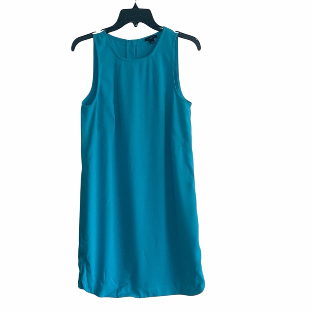 Ann Taylor Turquoise Sleeveless Shift Dress Size 6 - Picture 2 of 10